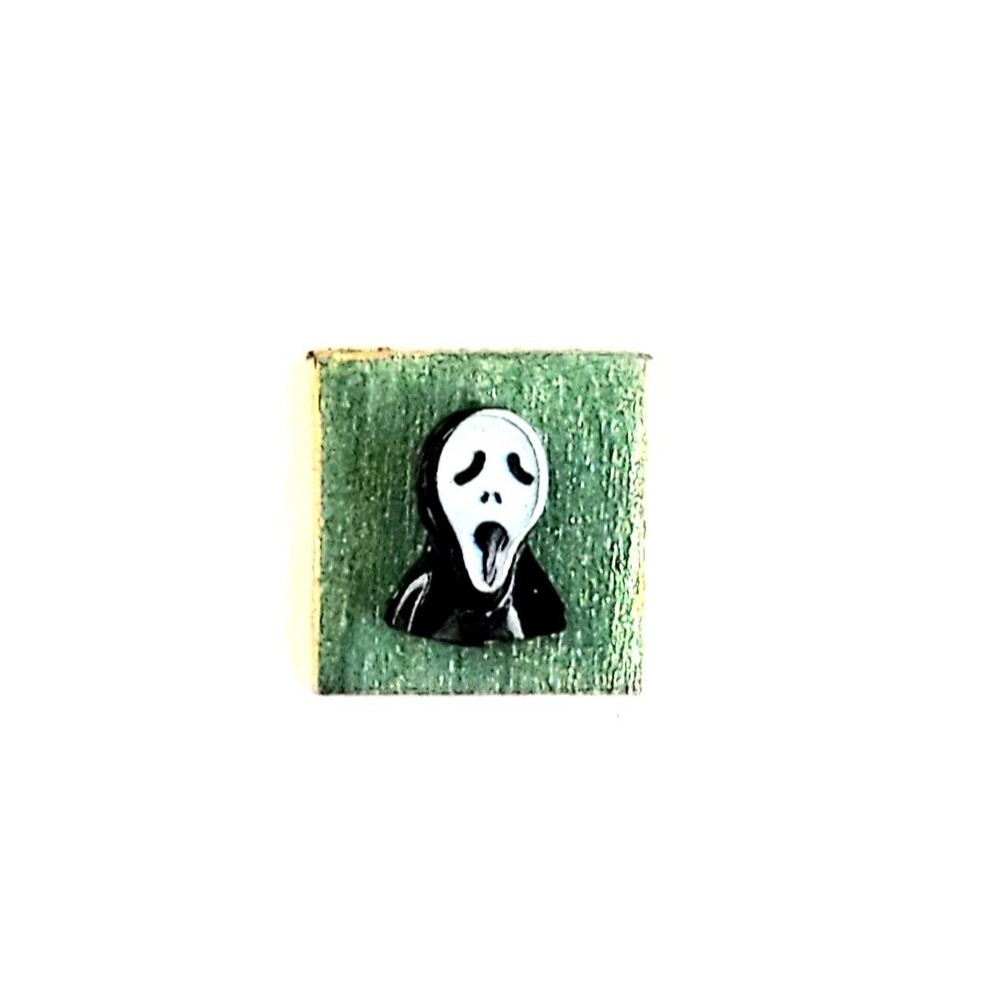 1:12 Scale Dollhouse Miniature Ghost Face Horror Art Piece Hand-Detailed OOAK‎